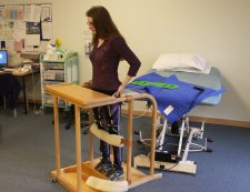 Standing therapy at physio.