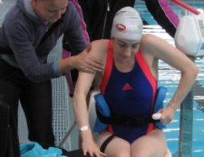 First time swimming since surgery.